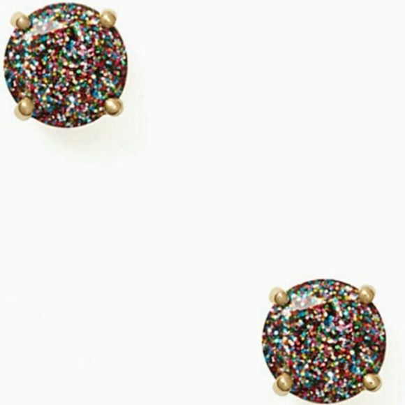 kate spade Jewelry Kate Spade Round Stud Earrings In Multi Glitter